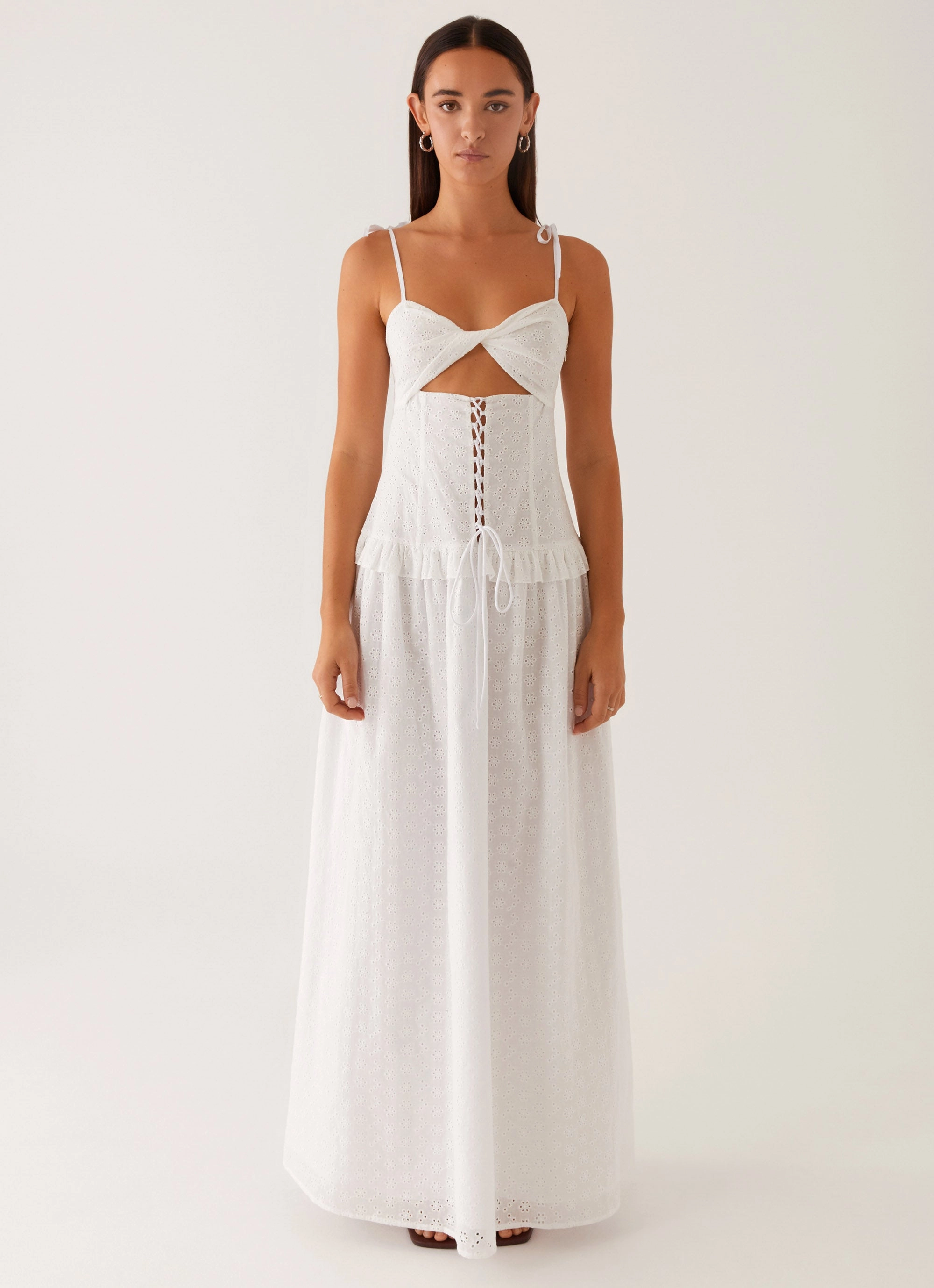 Reveria Twist Maxi Dress - Ivory Refined Mood