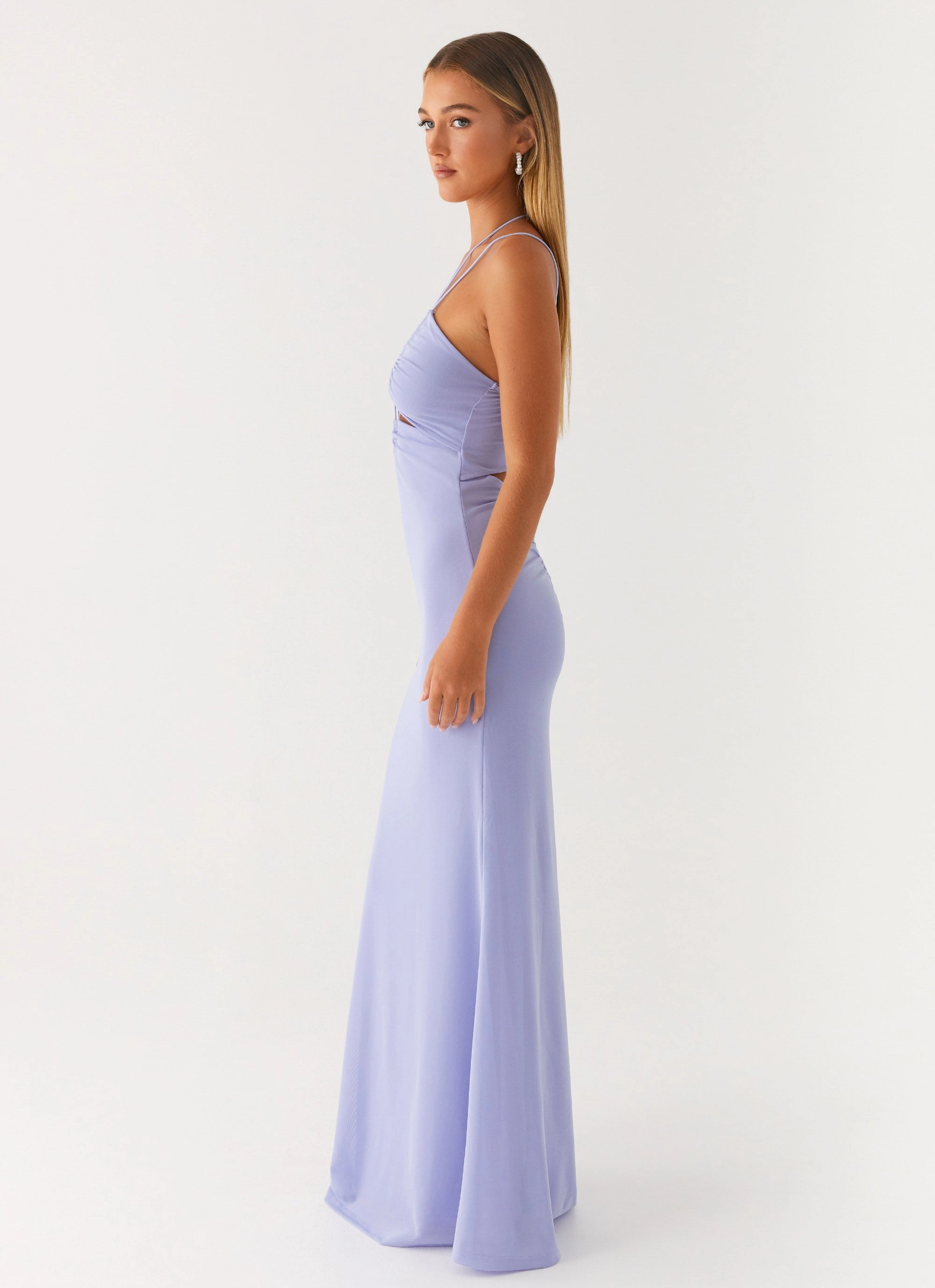 Roberta Maxi Dress - Heather Blue Light Weave Easy Match