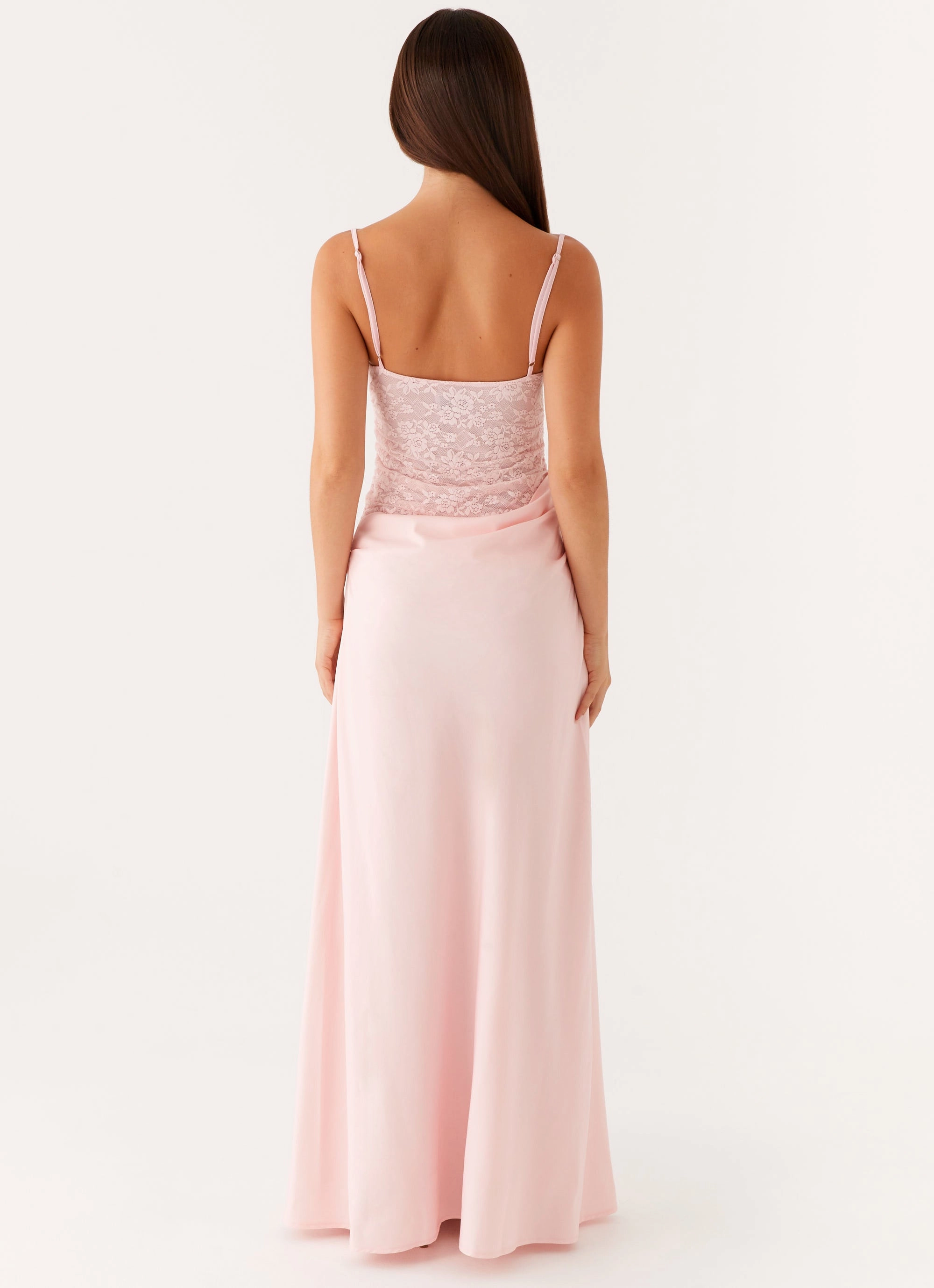Romy Maxi Dress - Pink Matte Look