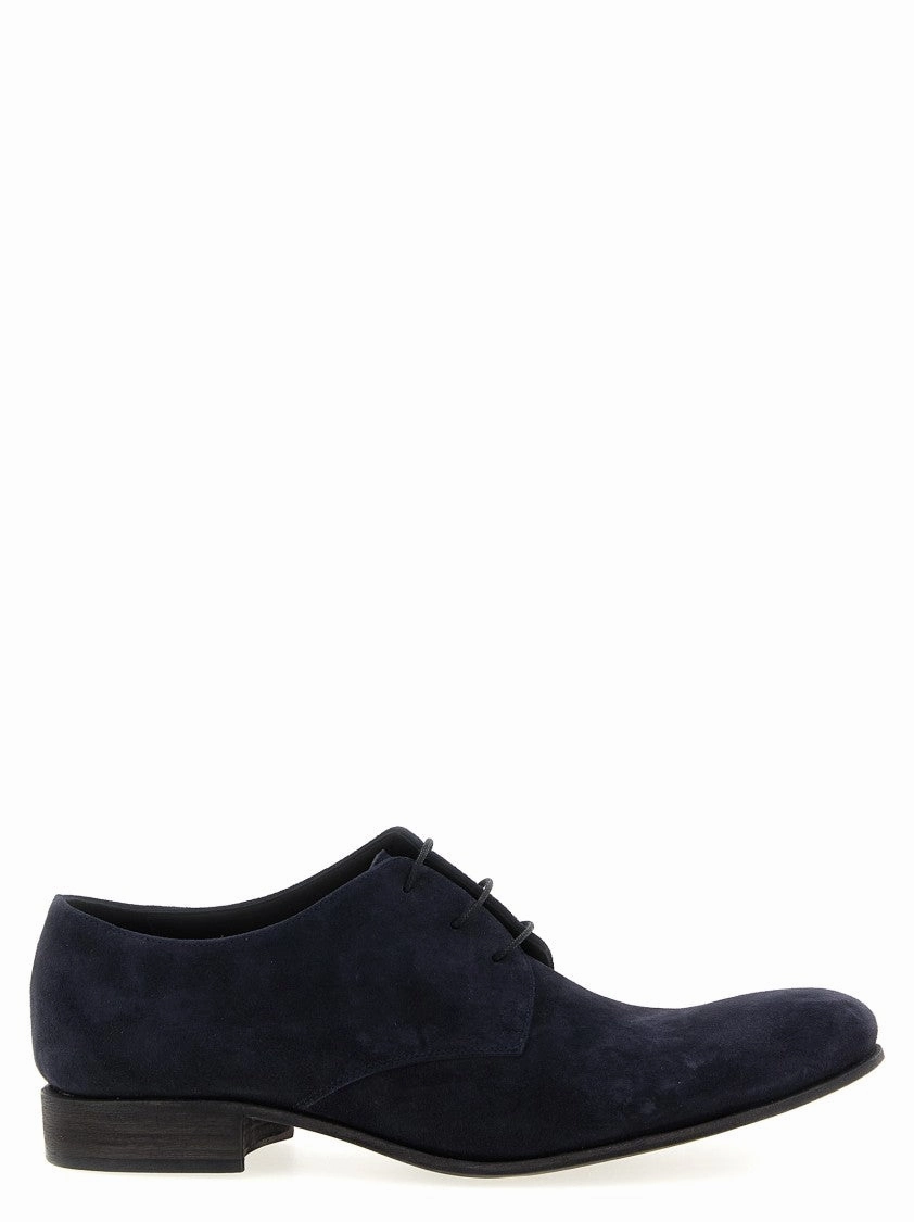 Rounded Toe Suede Lace Up Shoes Skill Cut