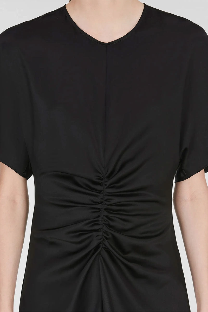 Move Free Office Classic Ruched Satin Dress