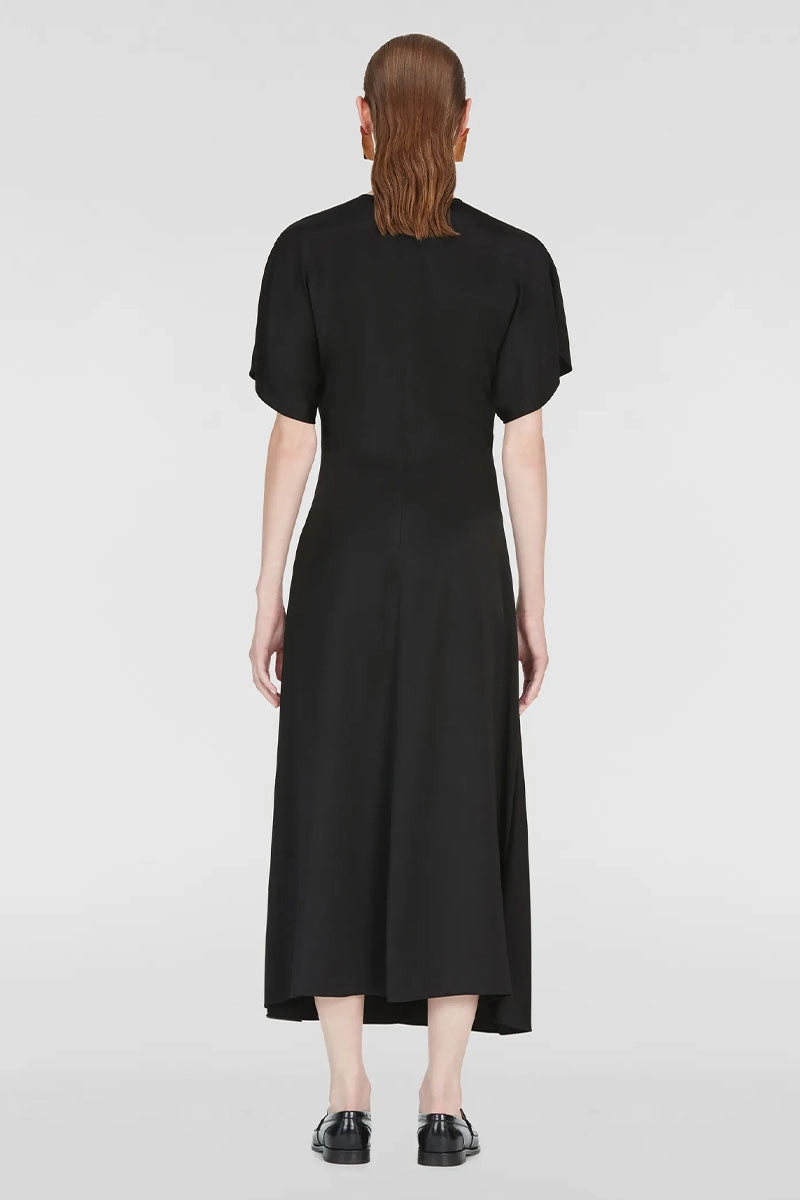 Ruched Satin Dress Lounge Style Love Glow