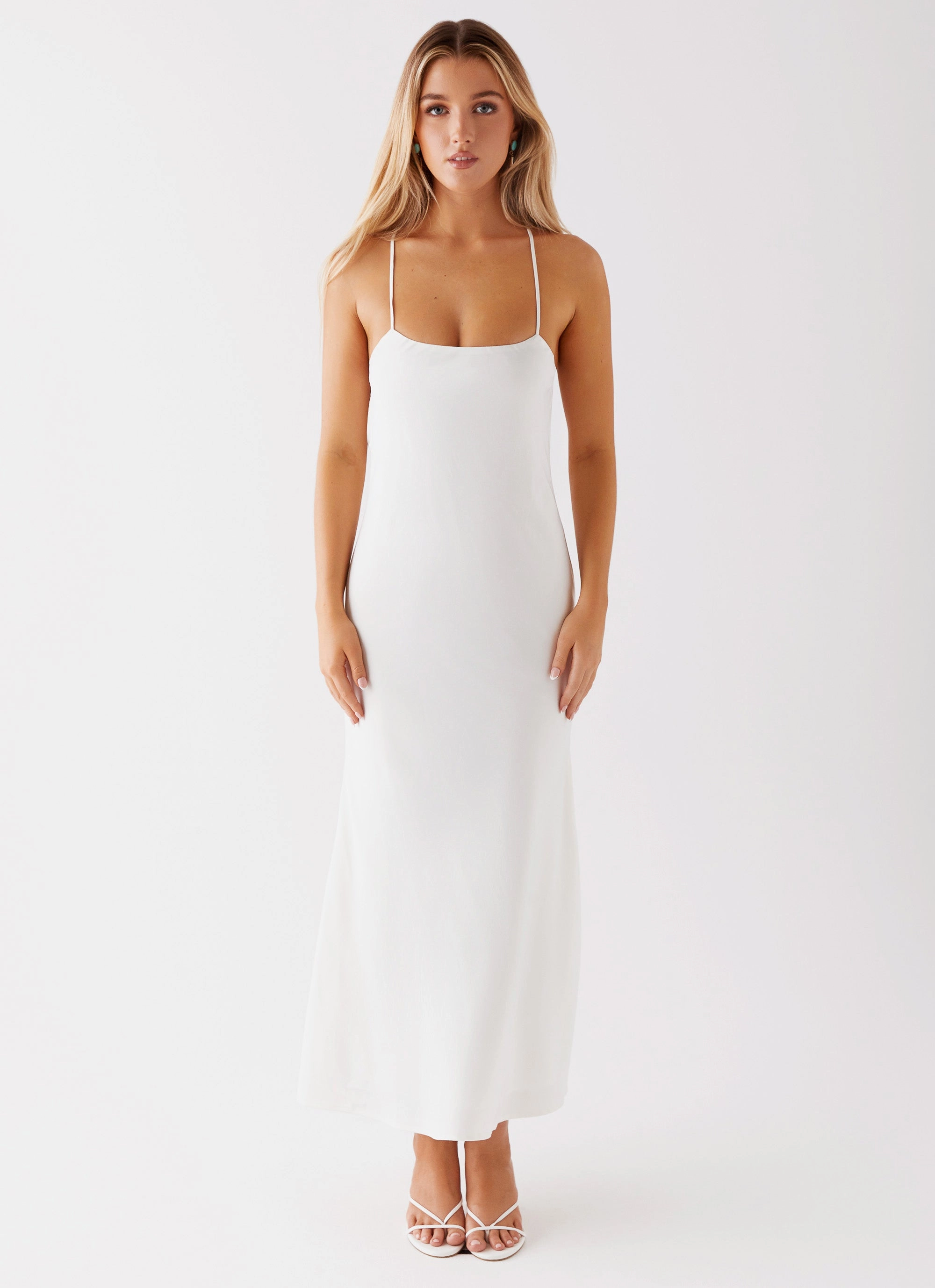 Runway Royalty Maxi Dress - White Upgrade-Option Elegant Style
