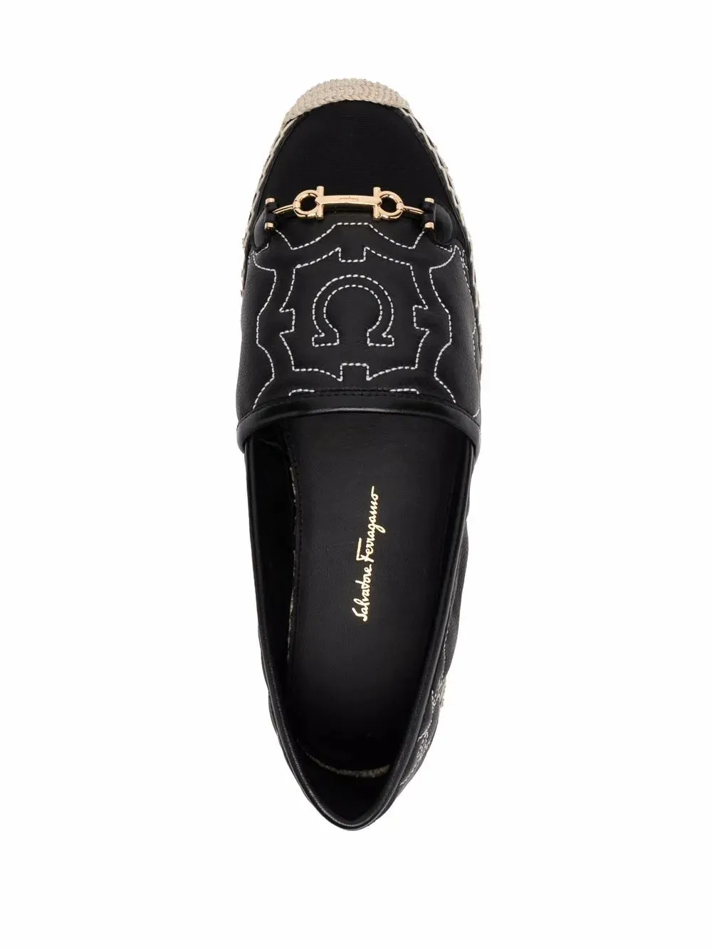 Ferragamo Gancini Logo-Embroidered Espadrilles Blown Rubber