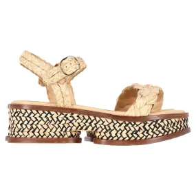 Moisture Wicking Inner Layer Cool Fit Gabriela Hearst   Clergerie Michael Platform Sandals In Beige Raffia