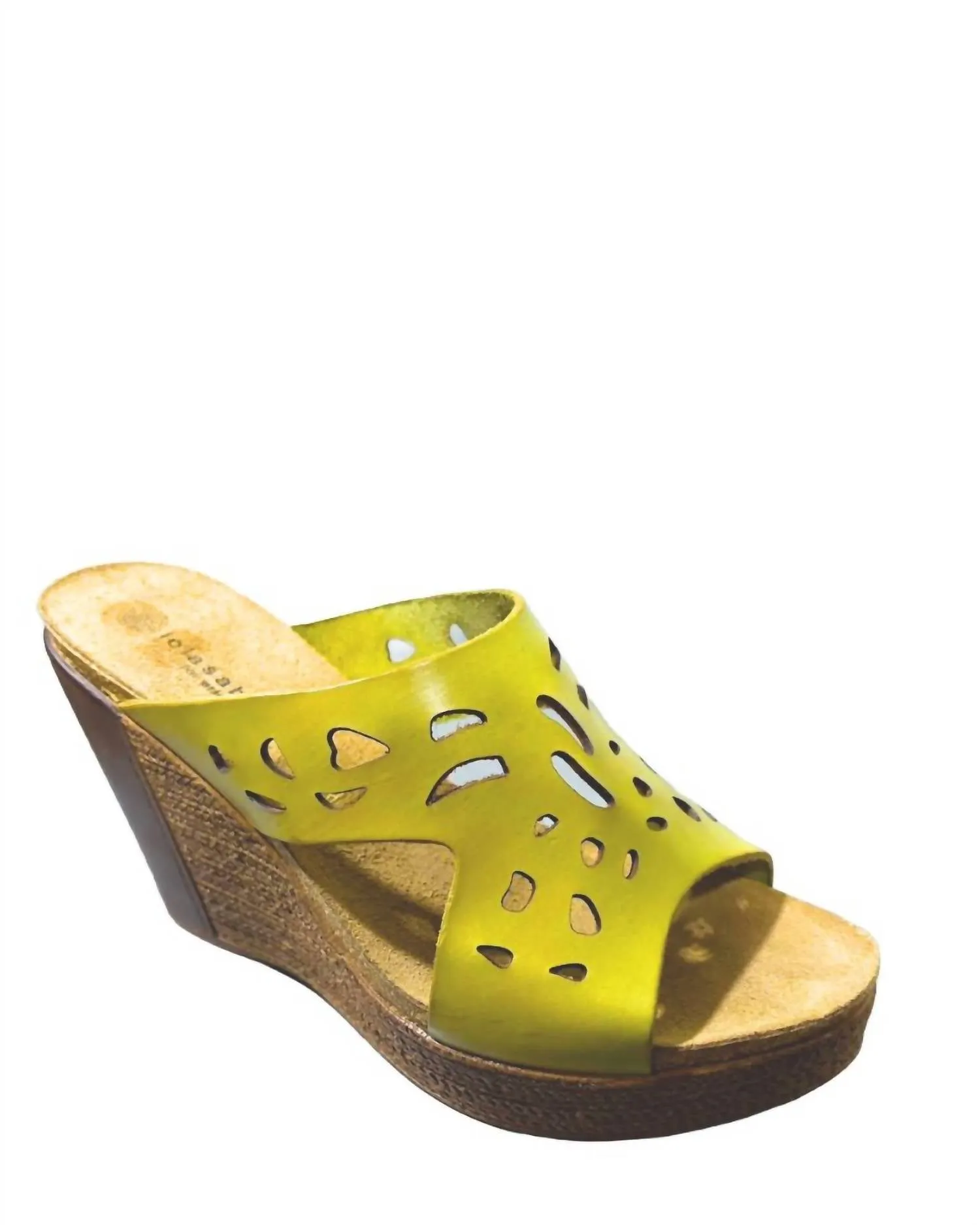 Seamless Design Women's Eden Wedge Sandals In Pistachio