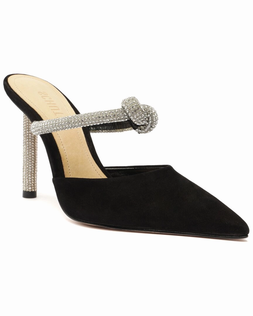 SCHUTZ Pearl Glam Heel Nubuck Mule Quick Walk