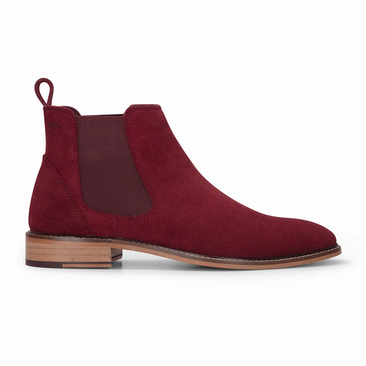 London Brogues Men's Burgundy Suede Leather Chelsea Boots Urban Explorer Quiet Walkway