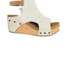 Women's Lala Wedge Heels In Natural Leather Upper Body Align