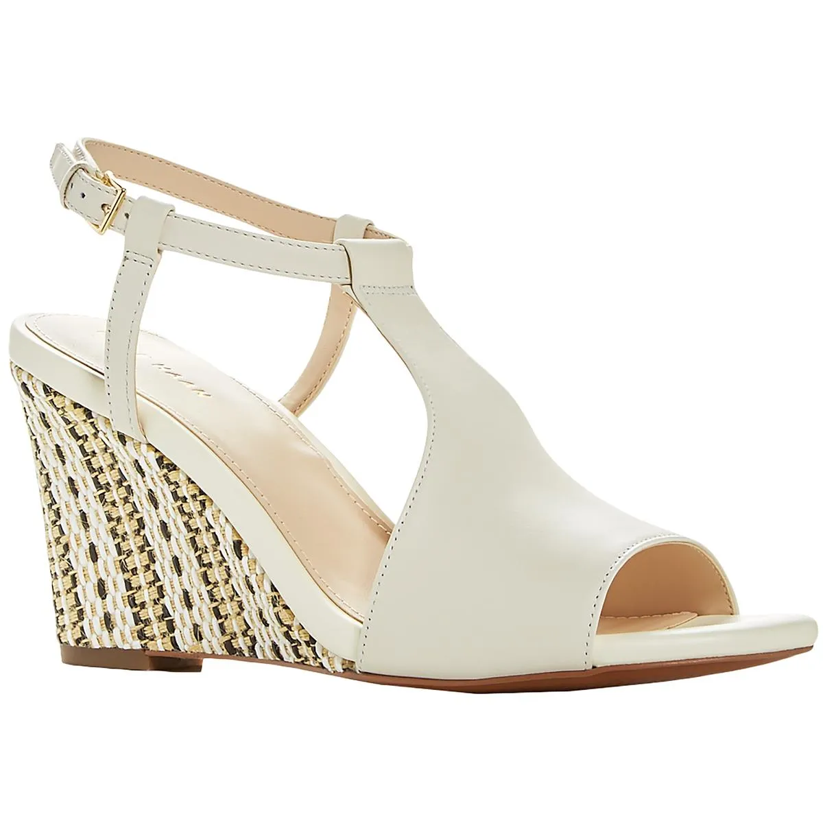 Lightweight EVA Maddie Womens Leather Ankle Strap Wedge Sandals