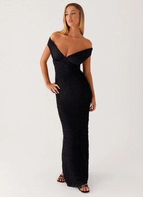 Chantelle Maxi Dress - Black Soft-touch daywear