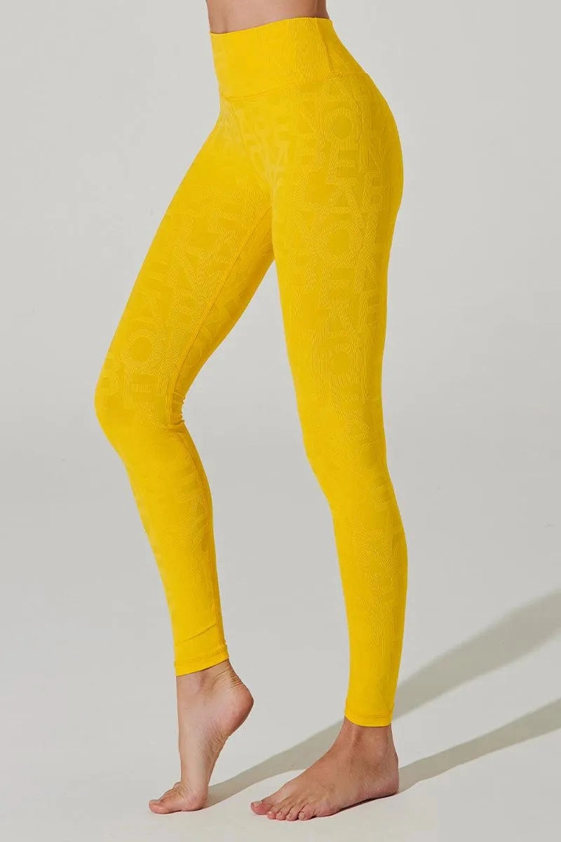 Classic D??ese Fleur Legging 3D - Gamboge Slimming Comfort athletic style