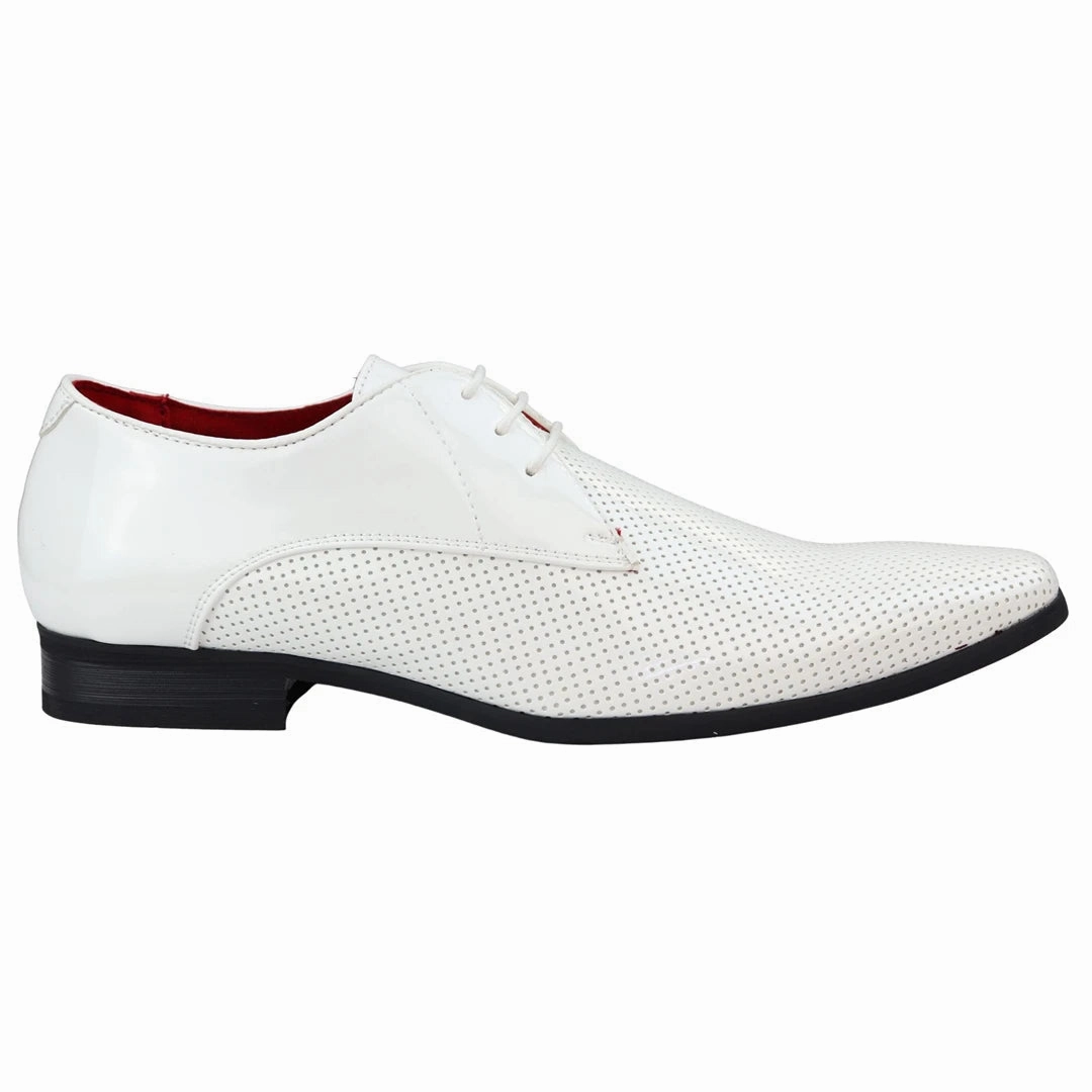 Sport Mode Shiny Shoes Smart Formal Perforated Pointed Laced