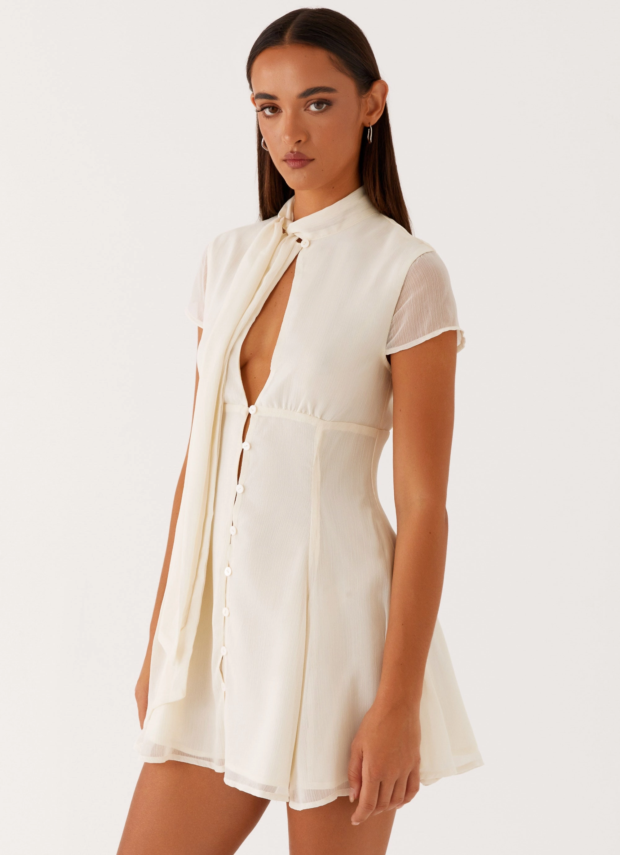 Karling Mini Dress - Ivory Relax Tones
