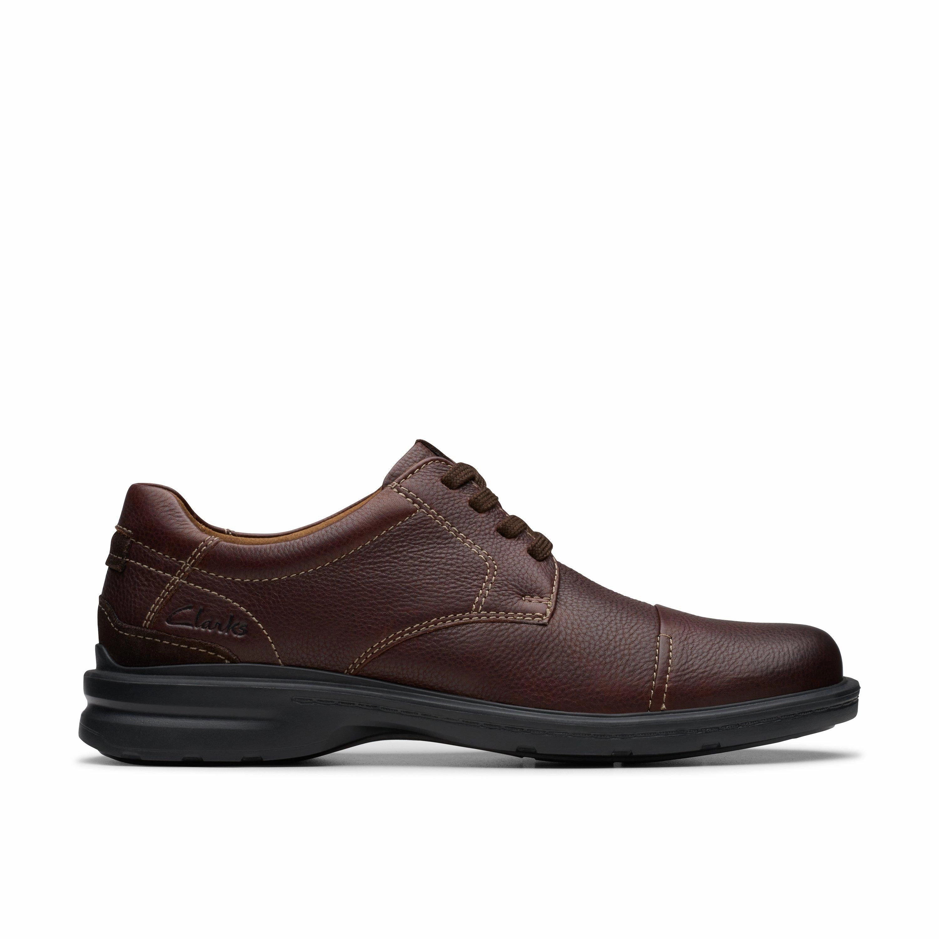 Steady Day Clarks Gessler Cap in Brown Leather