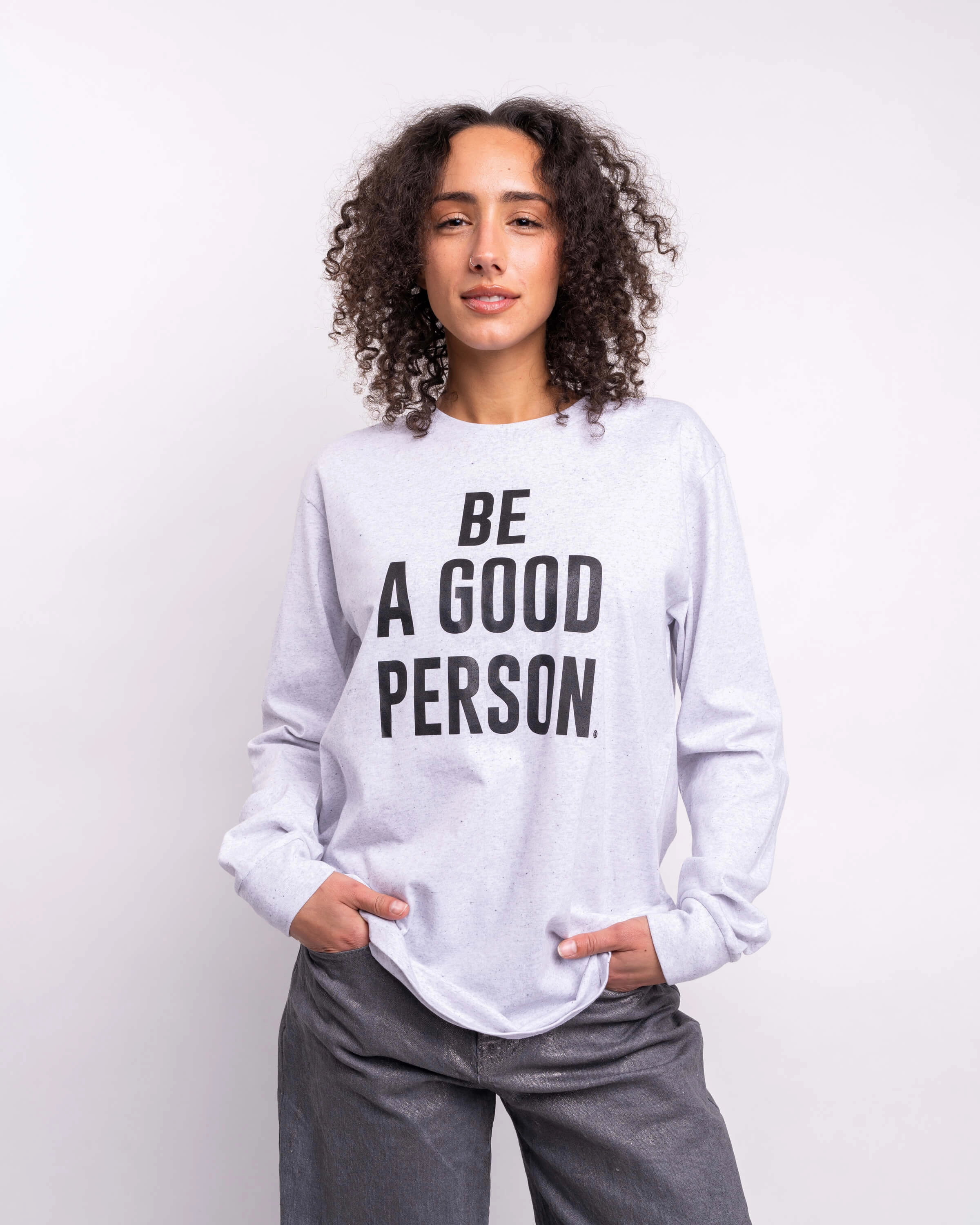 Signature Long Sleeve - Ash White Comfortable Piece