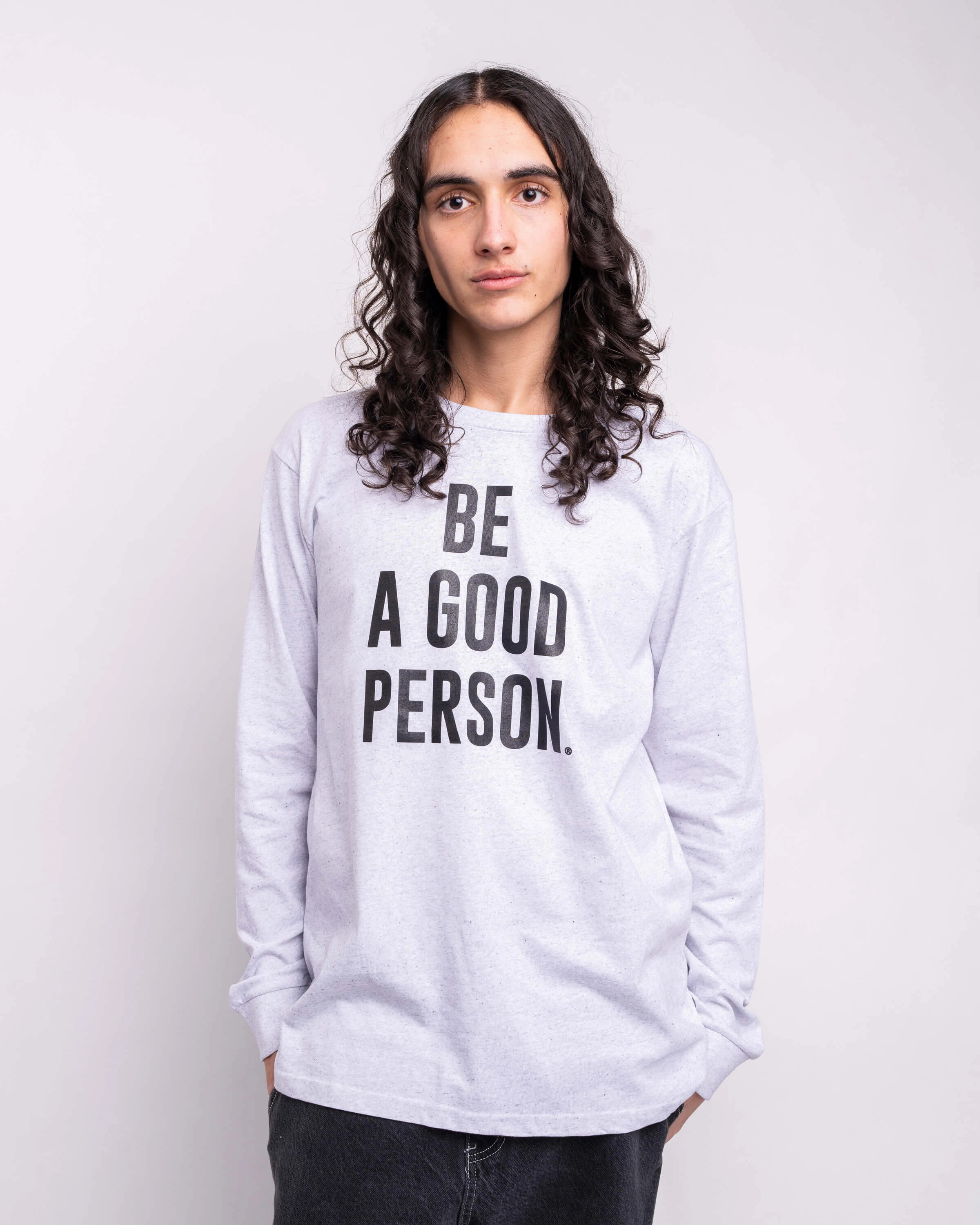 Signature Long Sleeve - Ash White Soft touch finish sports activity