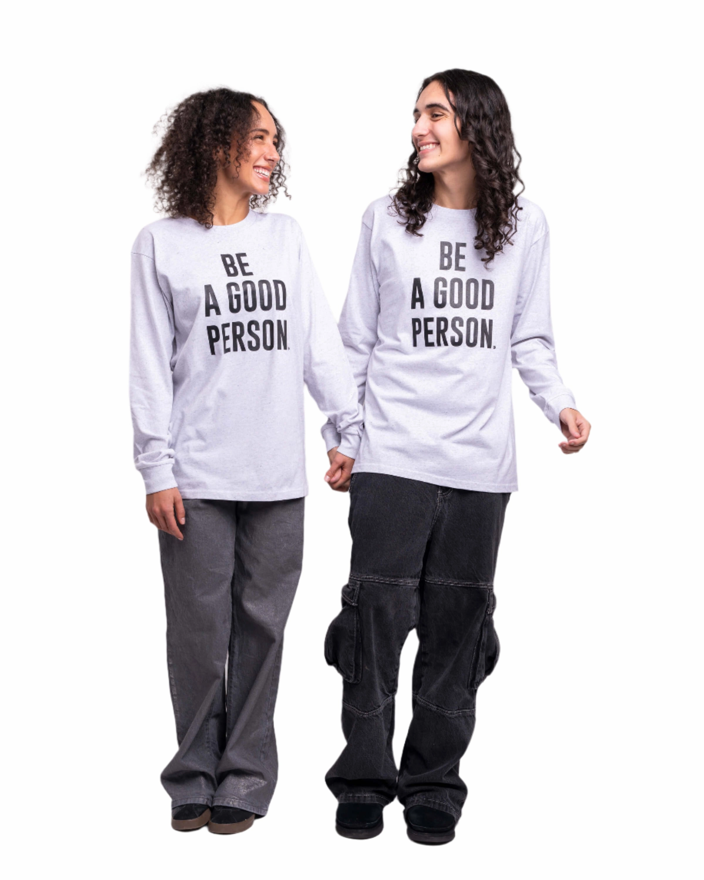 Signature Long Sleeve - Ash White Recycled Polyester Thread