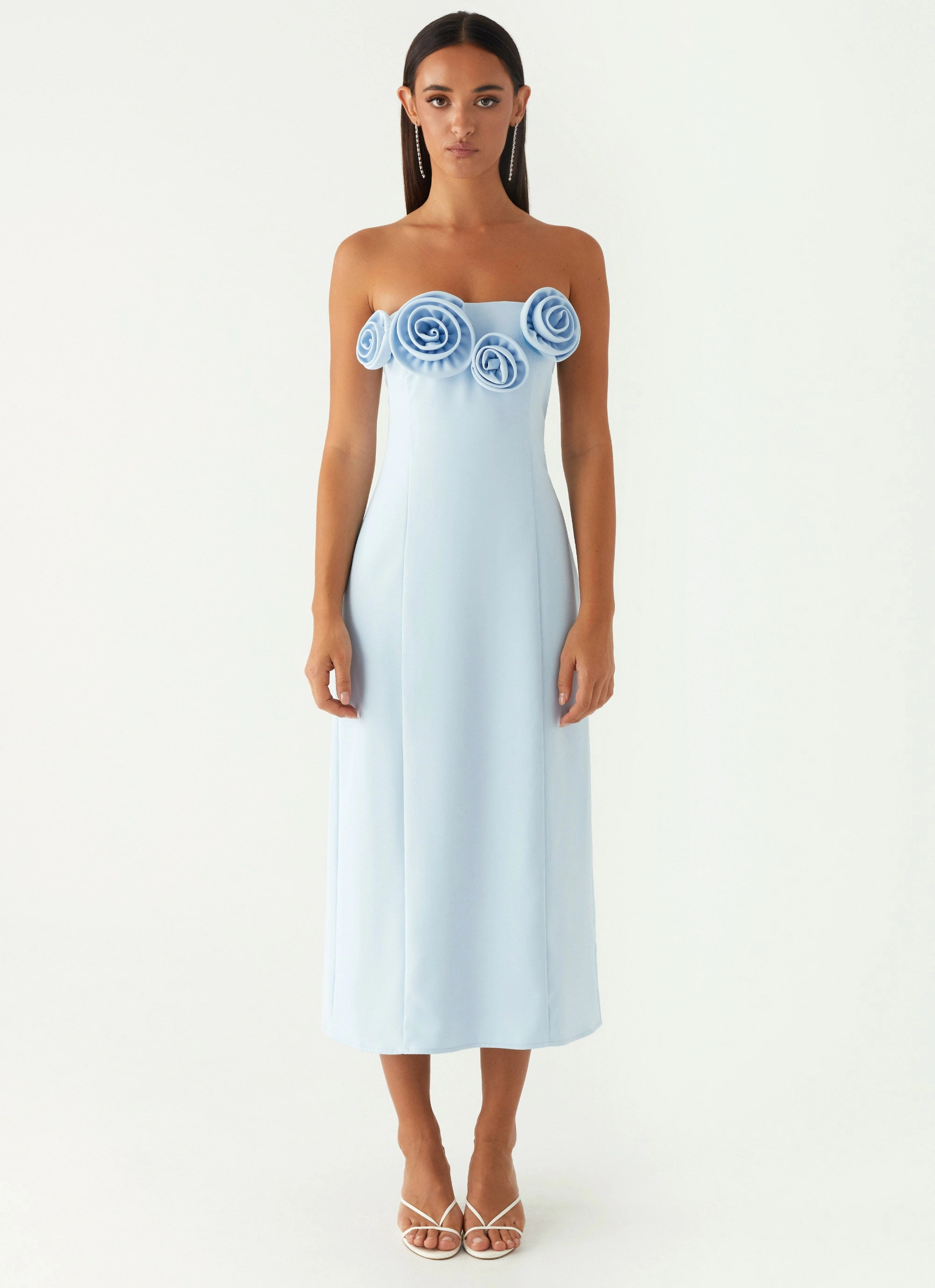 Refined Stitch Patsie Strapless Midi Dress - Blue