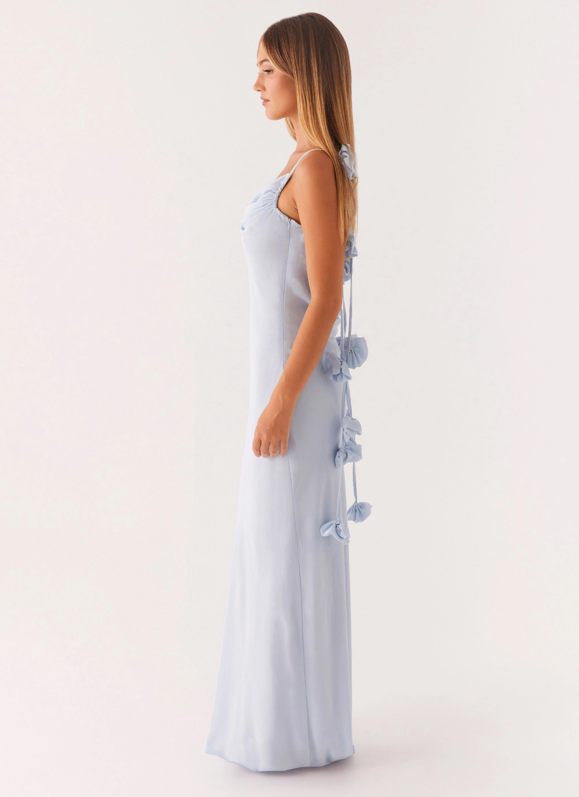 Simona Maxi Dress - Pastel Blue Rooftop-Event Perfect Look