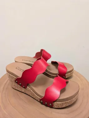 Instant Comfort Women Obviously Wedge In Red