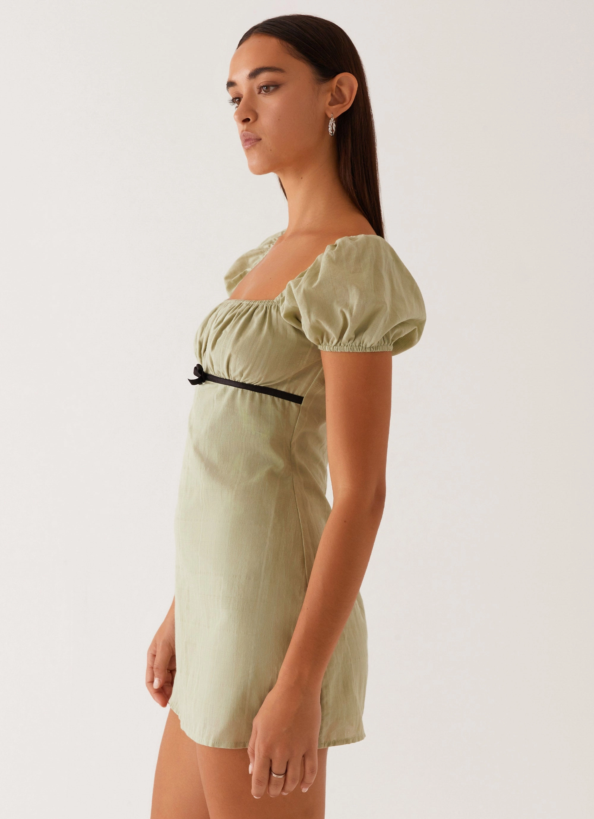 Vintage Style Fran Mini Dress - Pastel Green