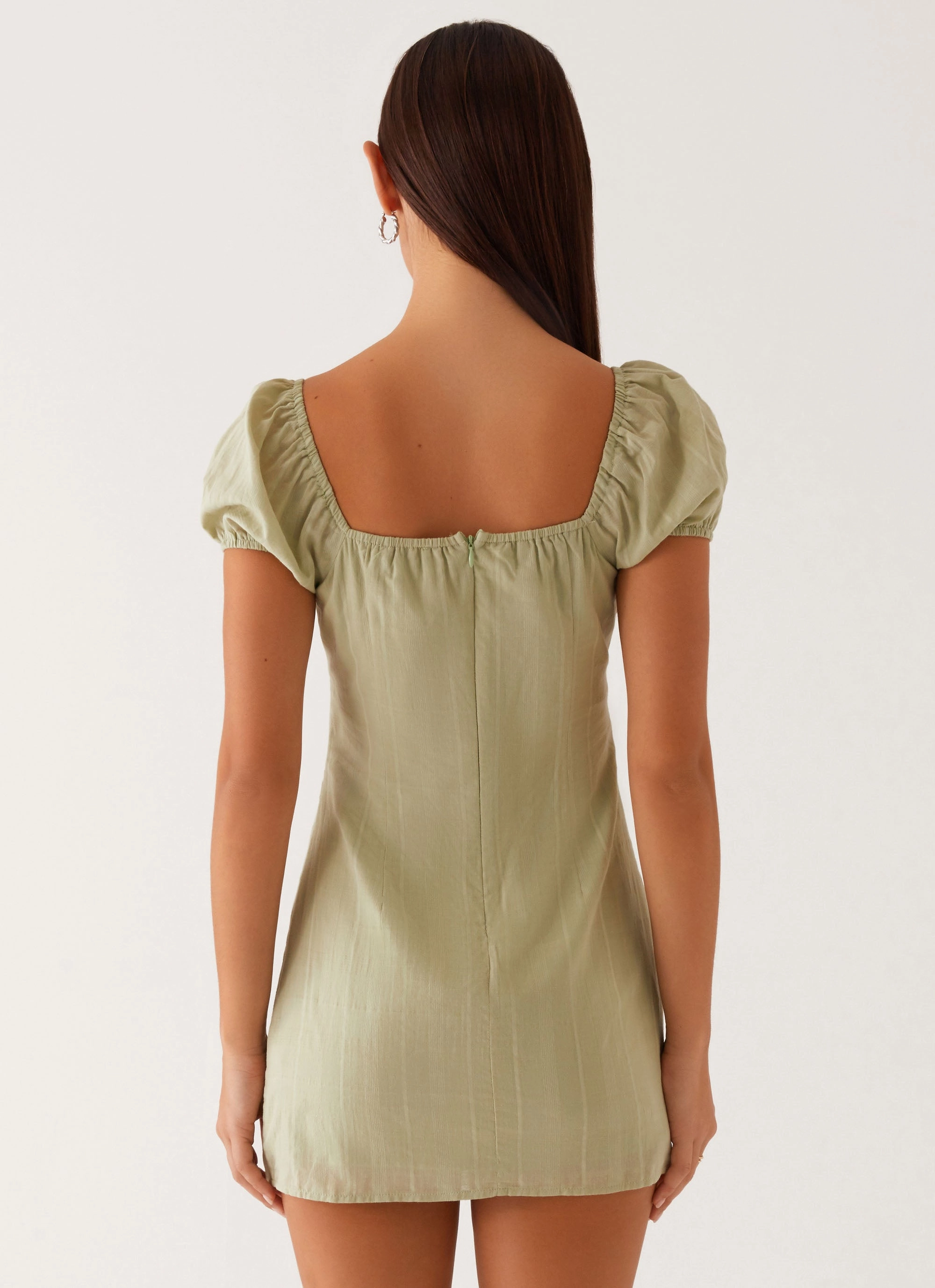 Fran Mini Dress - Pastel Green City Mood