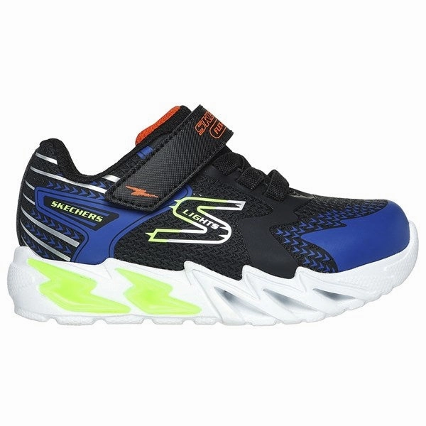 Flexible Motion Ergonomic Heel Support Skechers Flex Glow Bolt Sneakers Black Blue