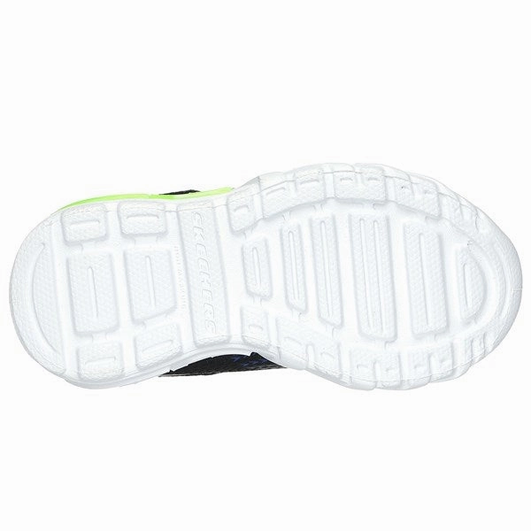 Skechers Flex Glow Bolt Sneakers Black Blue High Traction Outsole
