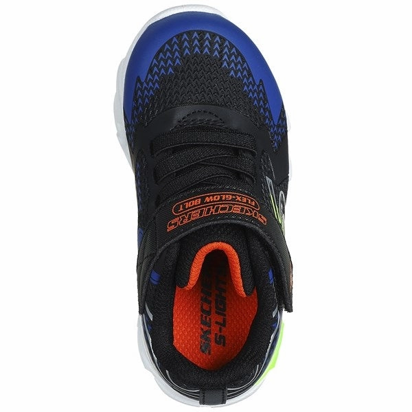 Light Control Airflow Channel System Skechers Flex Glow Bolt Sneakers Black Blue