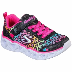 Secure Lace System High Rebound Cushioning Skechers S-Lights Heart Lights Sneakers Love Match Black/Multi