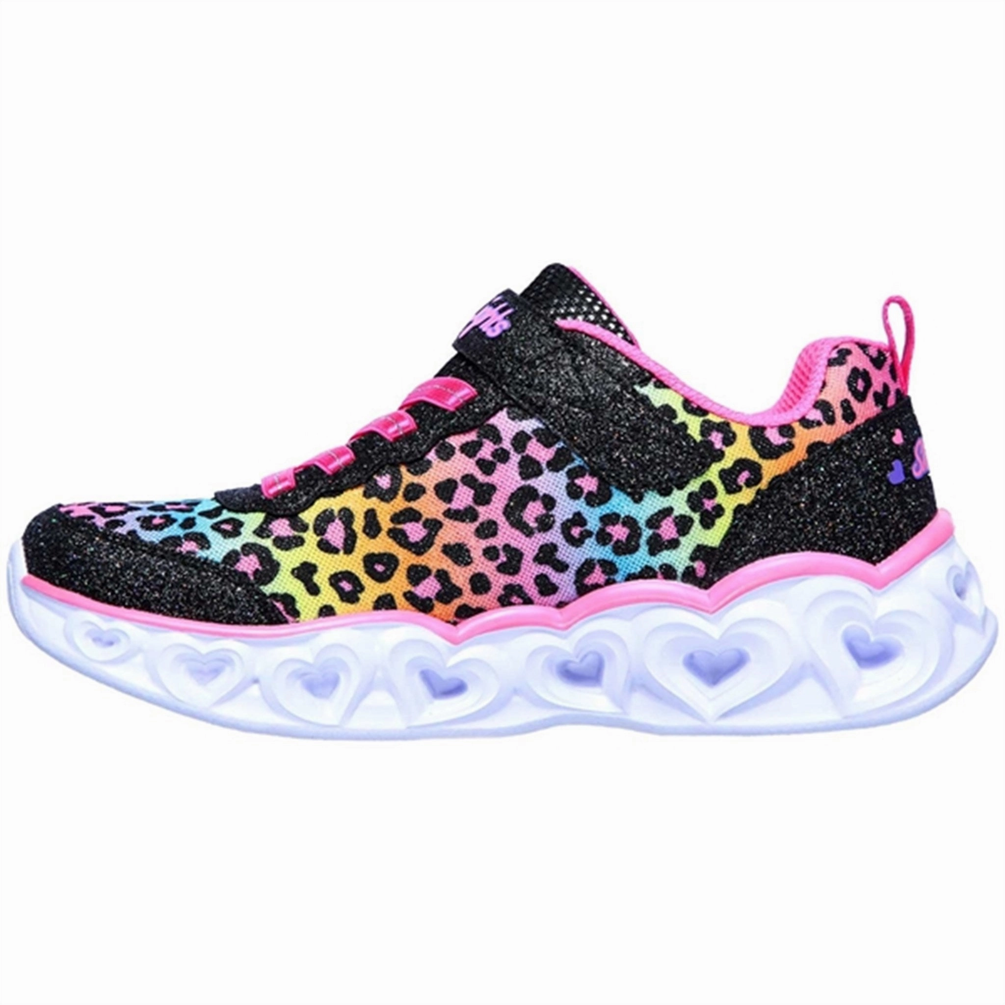 perforated Breathable Insoles Skechers S-Lights Heart Lights Sneakers Love Match Black/Multi