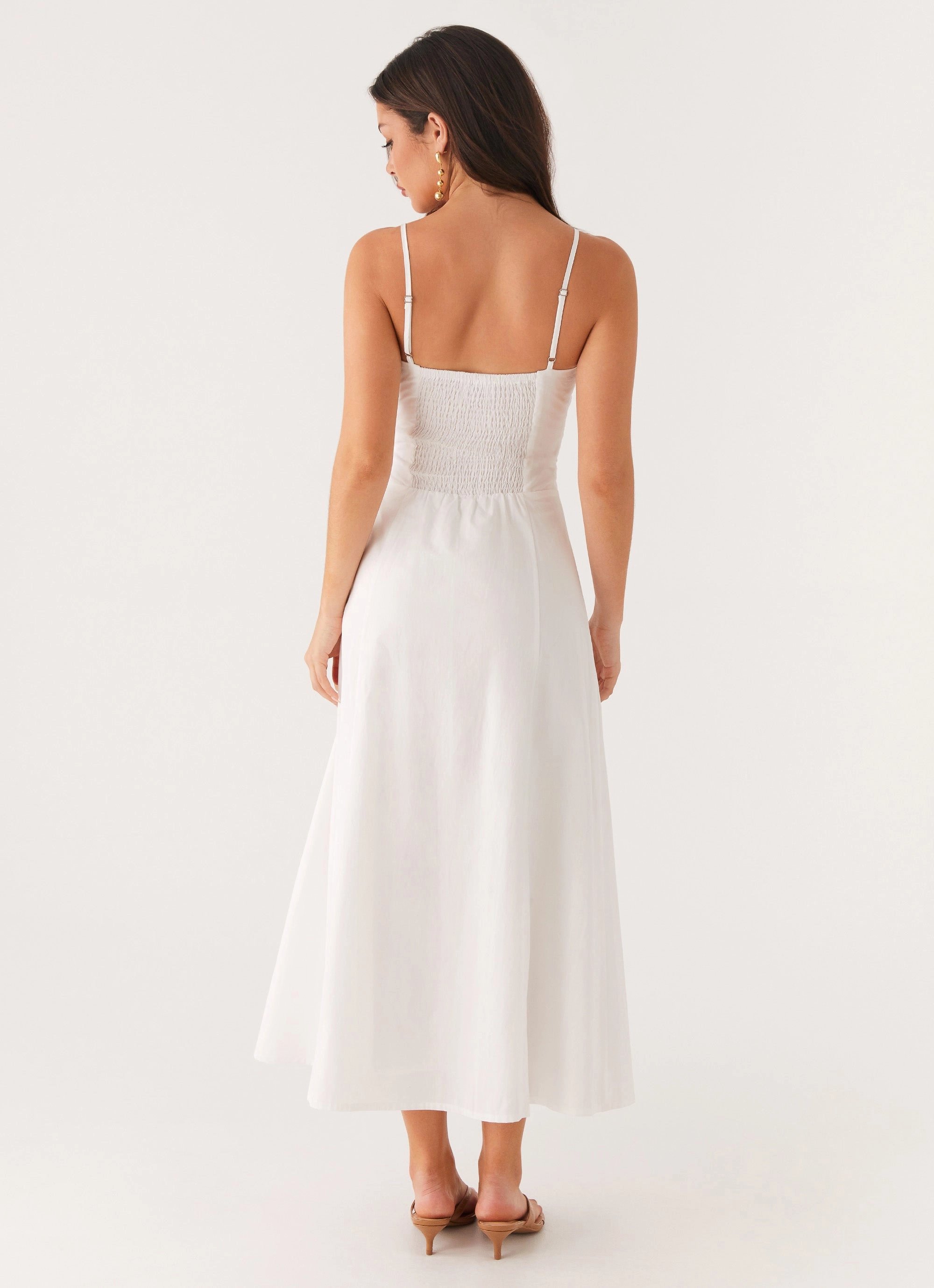 Noosa Midi Dress - White Bright Feel
