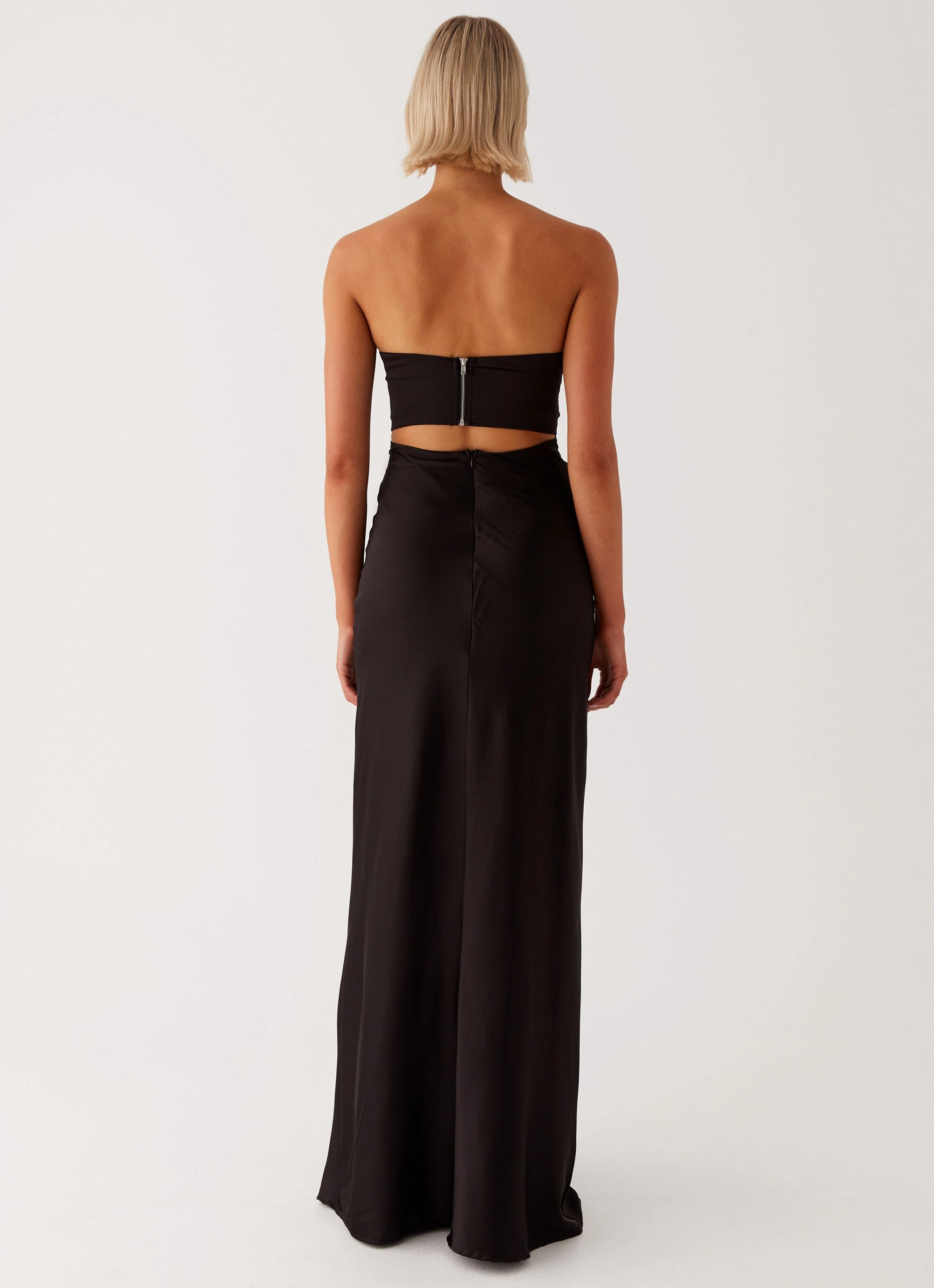 Tianna Strapless Maxi Dress - Black Perfect Cut