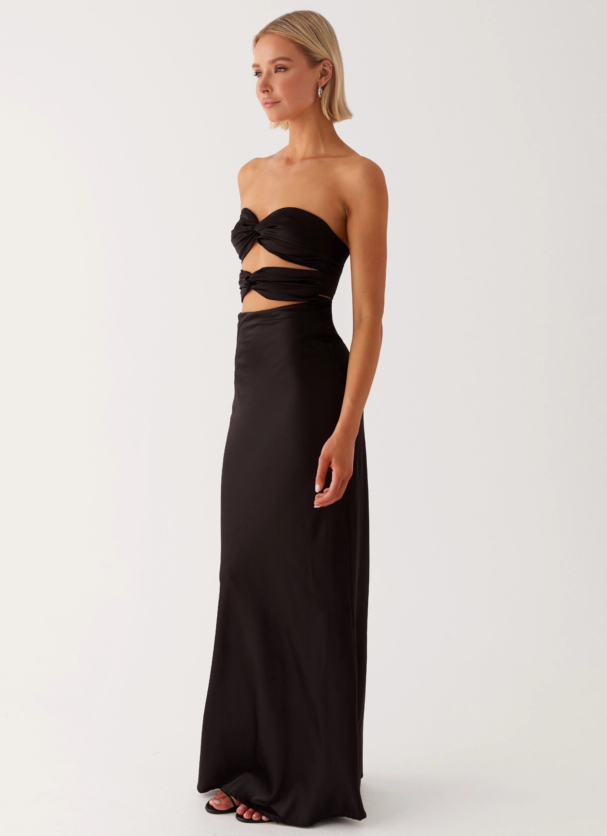 monochrome Warm Base Tianna Strapless Maxi Dress - Black