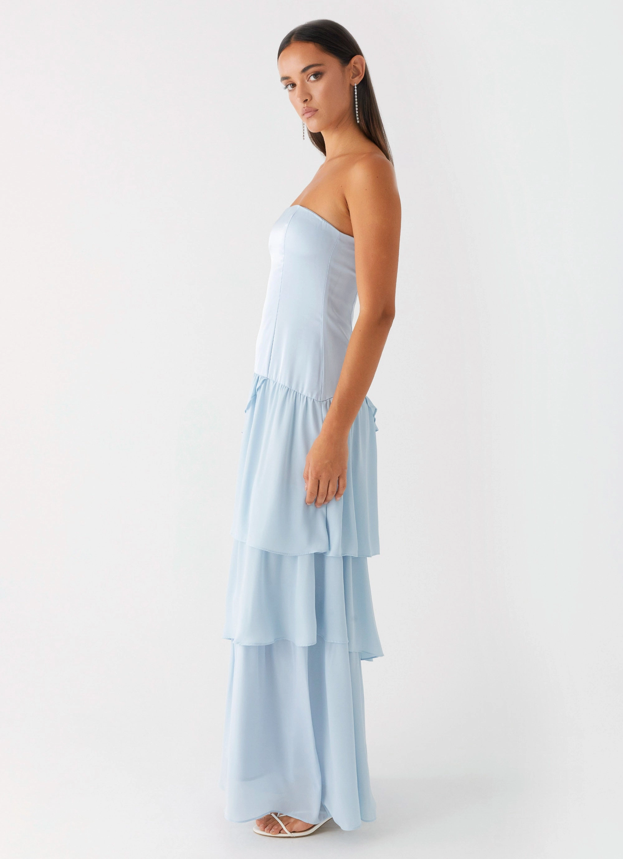 Boho Tone Our Story Maxi Dress - Pastel Blue