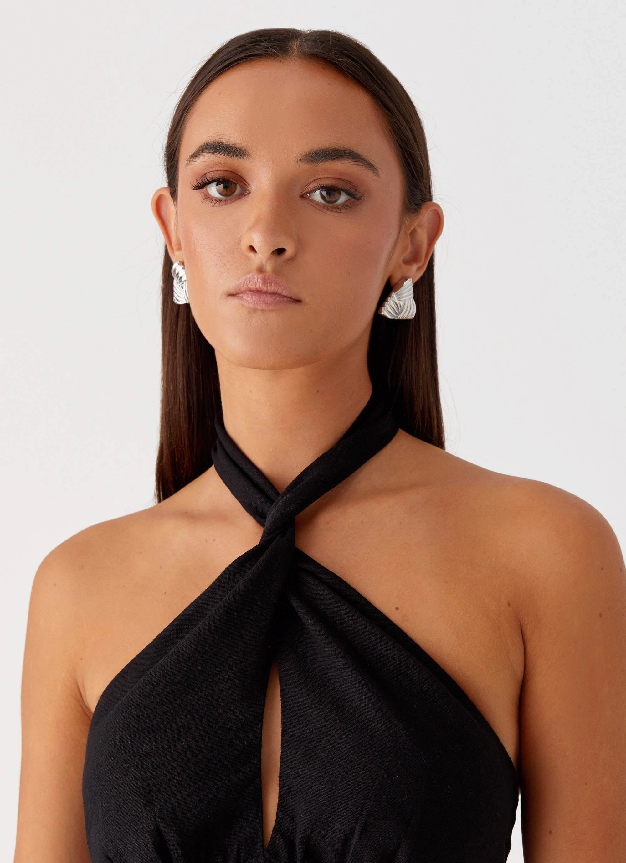 Linen Chic Chic boho dress Sabine Linen Mini Dress - Black