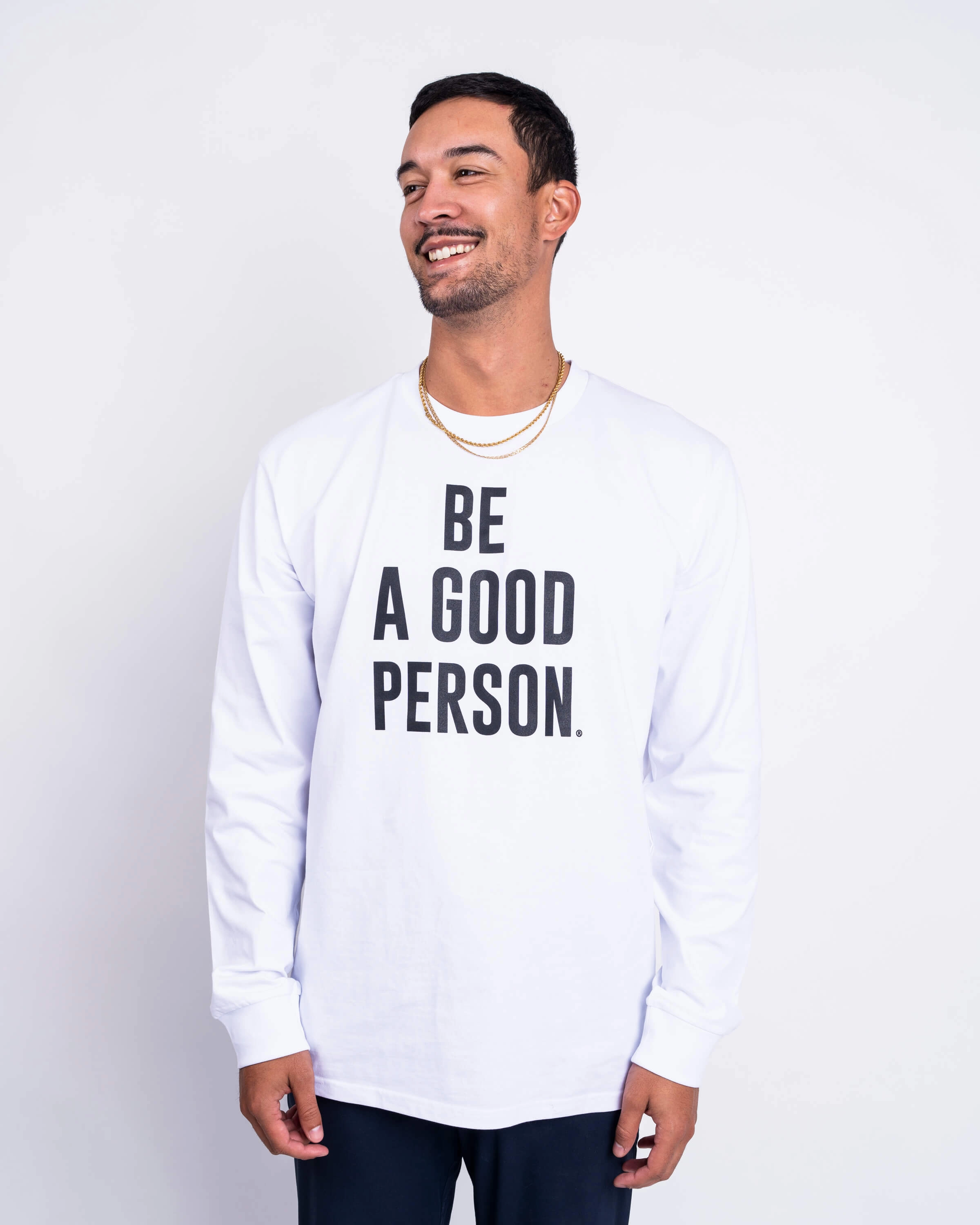 Flexible Waist Signature Long Sleeve - White