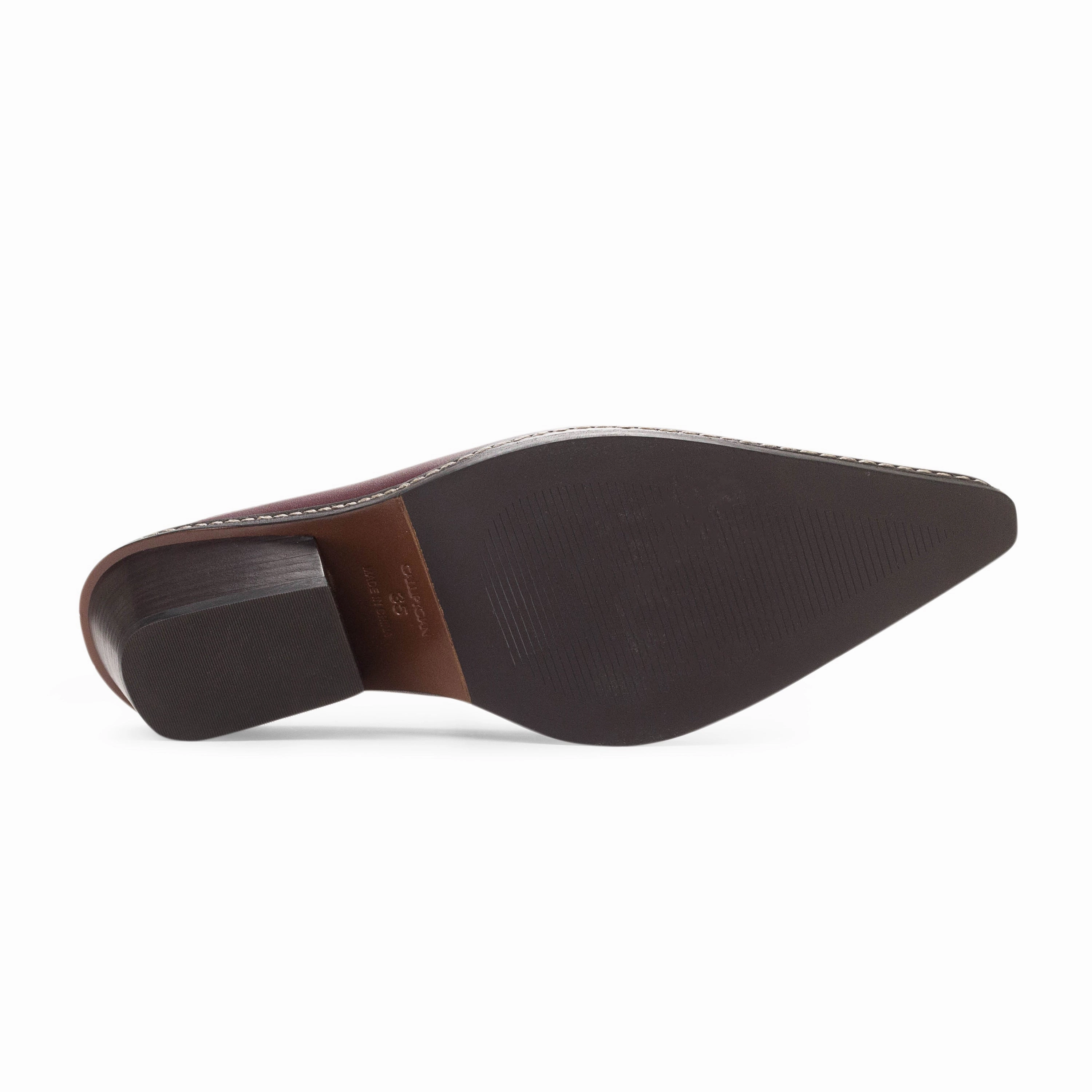 Effortless Foot Slip Relax Walk LEATHER BURGUNDY MULES