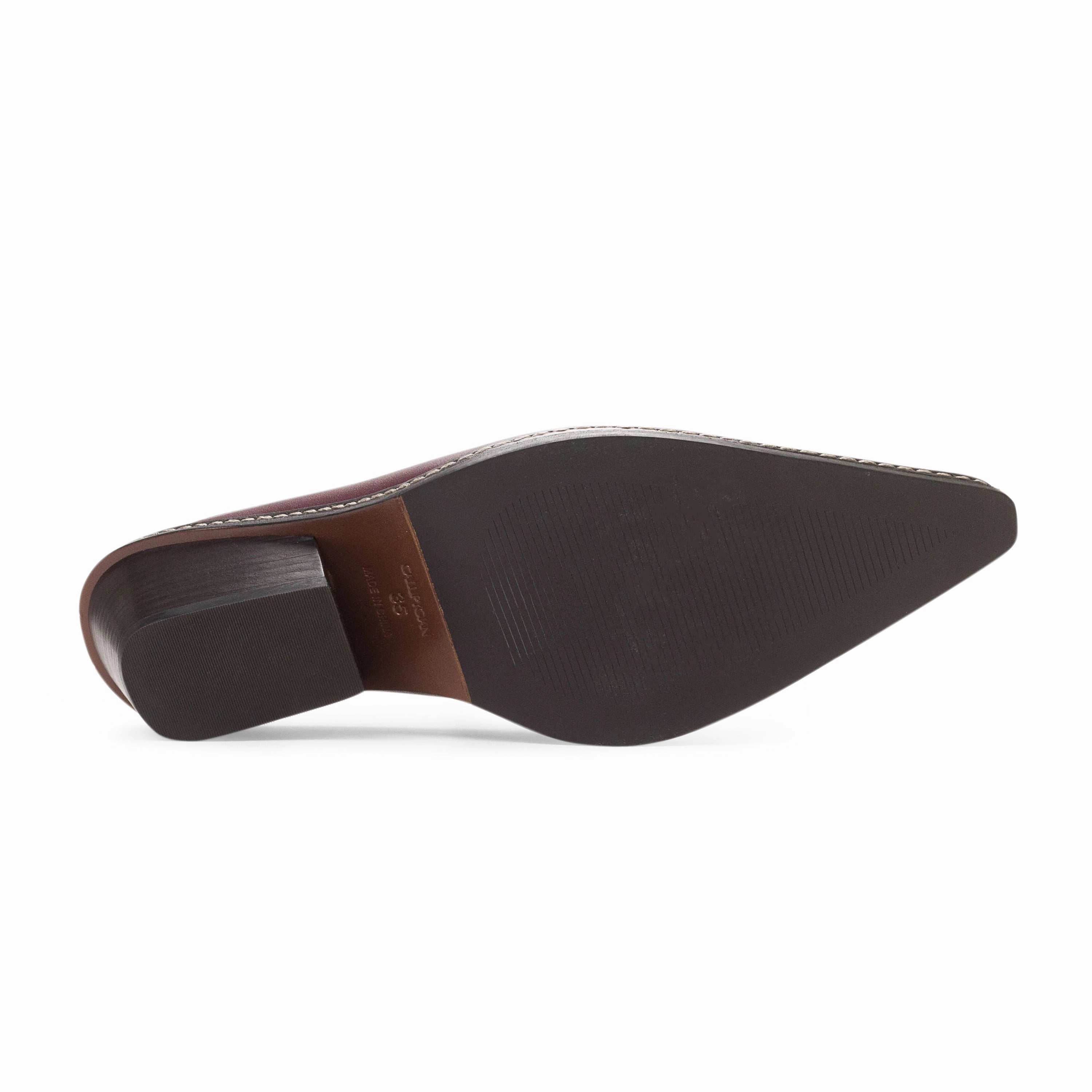 Stay Relaxed Quick Slip On LEATHER BURGUNDY MULES