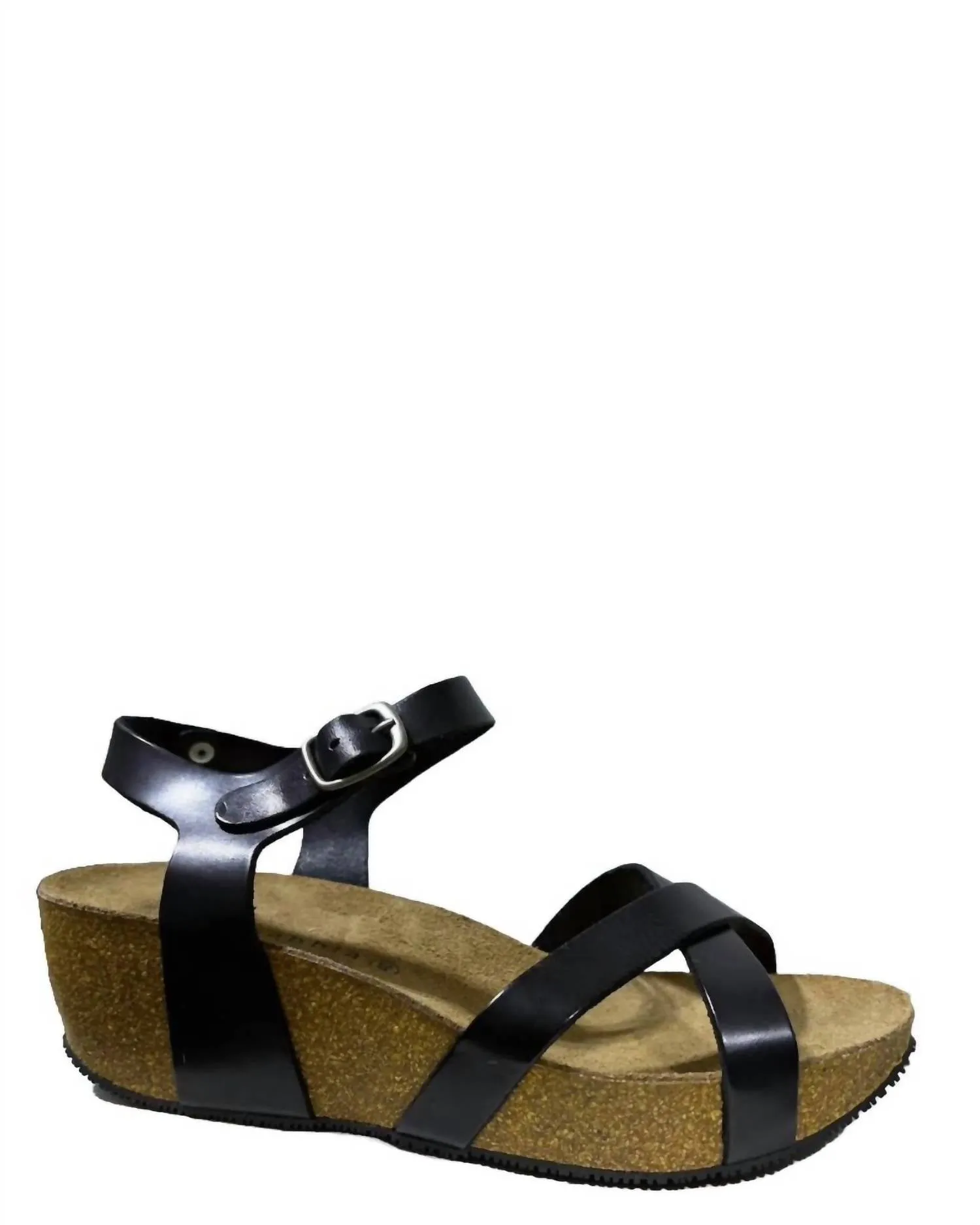 Lightweight Outsole Casual Beach Sandals Women's Veda Strap Wedge Sandals In Black