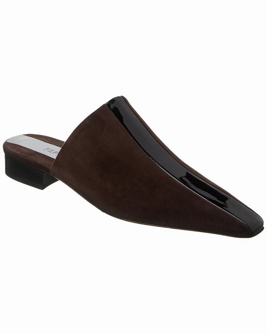 Ferragamo Selestina Suede & Leather Mule Comfortable Breathability rubber