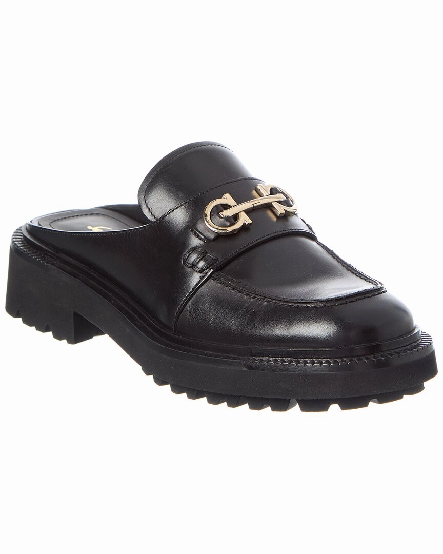 Loafers style Good Traction Ferragamo Olaf Leather Mule