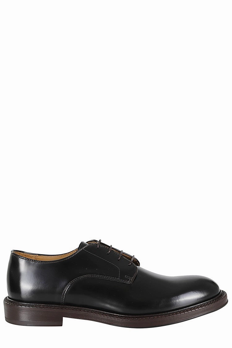 Smooth Brushed Calfskin Derby Strong Move Vintage Mode