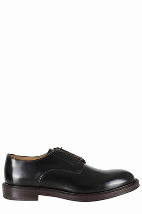 Smooth Brushed Calfskin Derby Season Wear Stylish Footwear