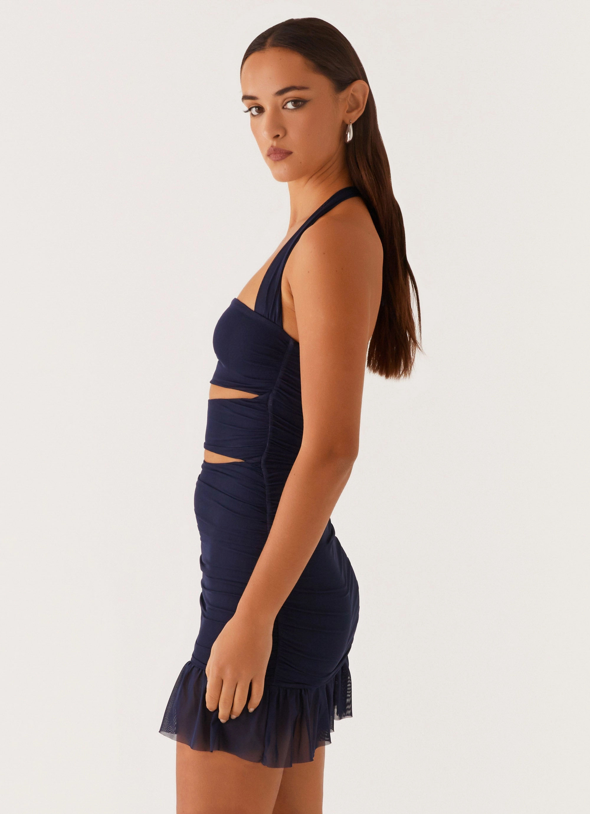 High low hem Devyn Mini Dress - Navy
