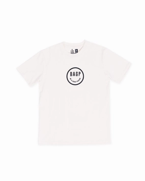 Roomy Fit Quick Dry Wear Smiley T-Shirt - Cream/Black