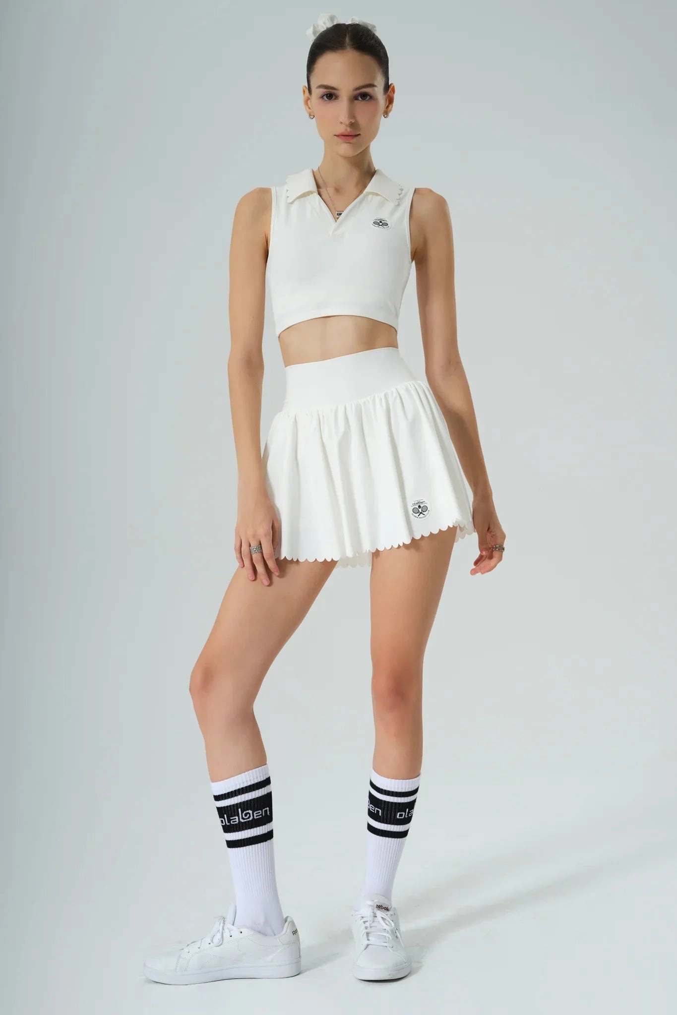 Prestige Tennis Skirt - White Chill Look Cotton shorts