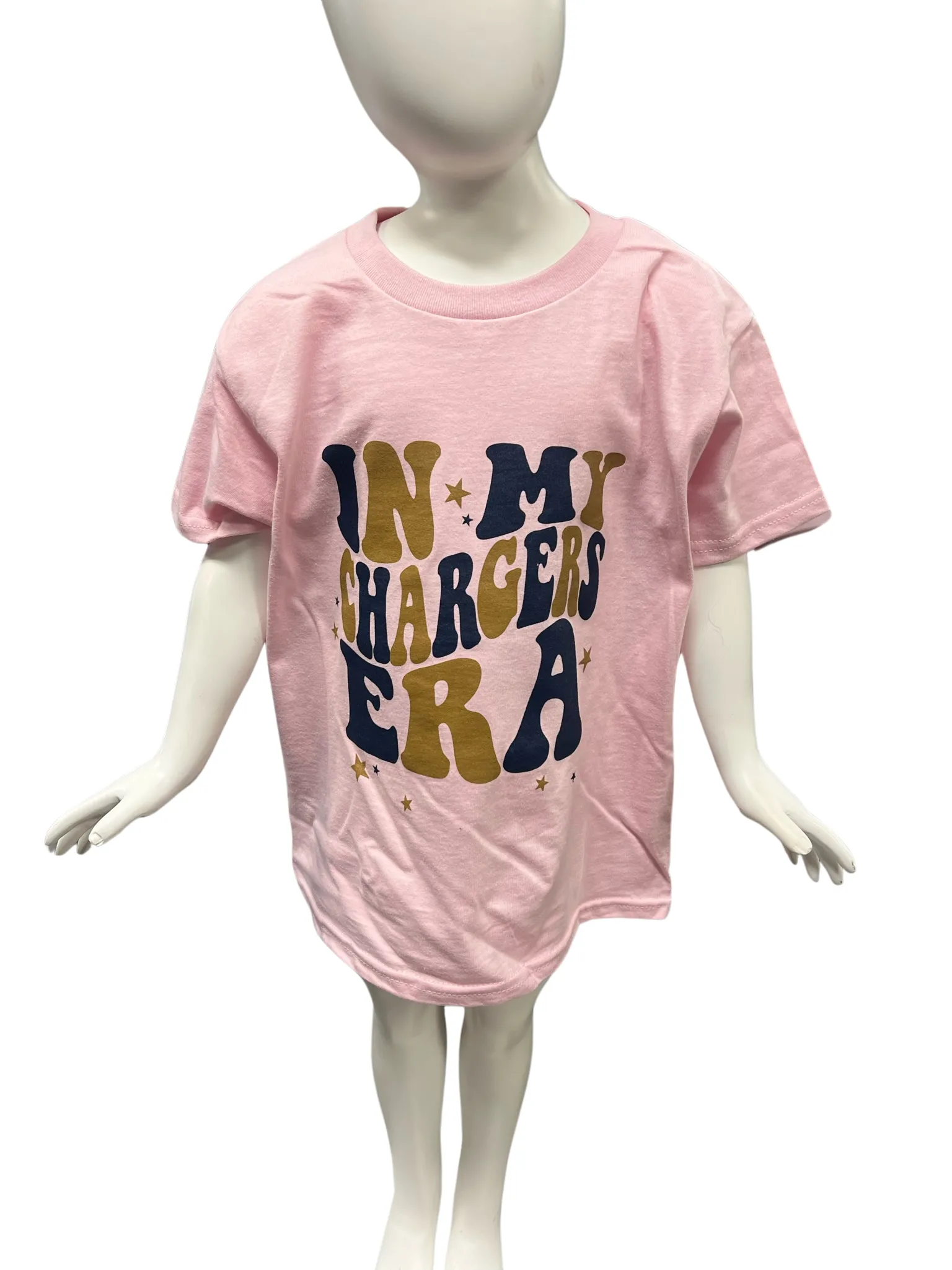 -In My Chargers Era Youth T-Shirt, pink HeatResistantMaterial