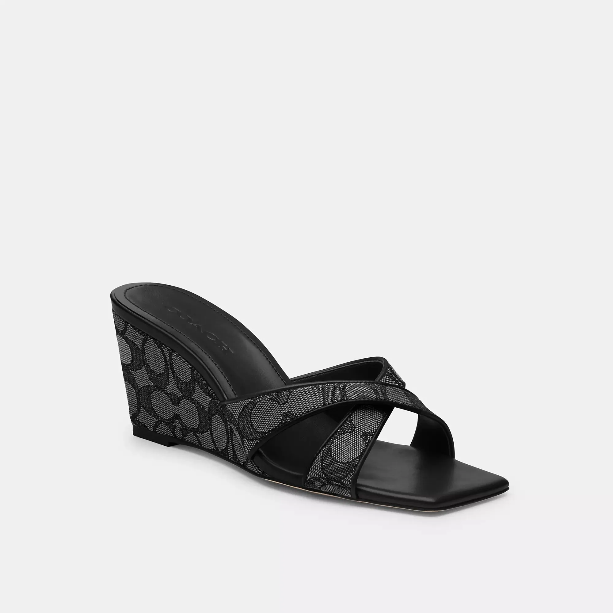 Coach Outlet Wedge Sandal In Signature Jacquard All Day Wear Comfort